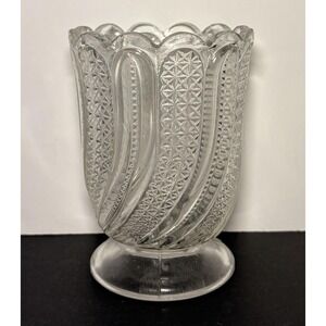 EAPG McKee Clear Glass Doric Scalloped Edge Spooner 1890 Good Used Cond.